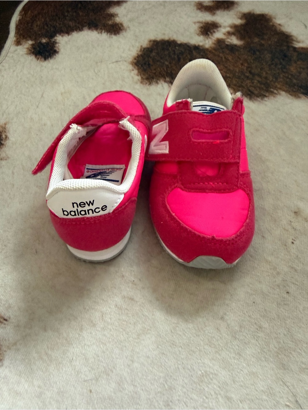 New Balance Baby size 7 Bright Pink Velcro Sneakers